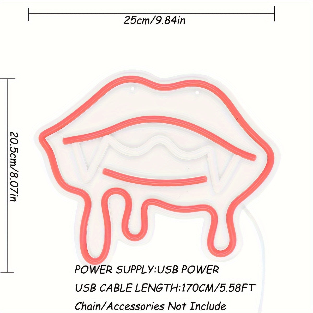 Vampire Lips Neon Sign