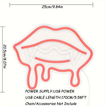 Vampire Lips Neon Sign