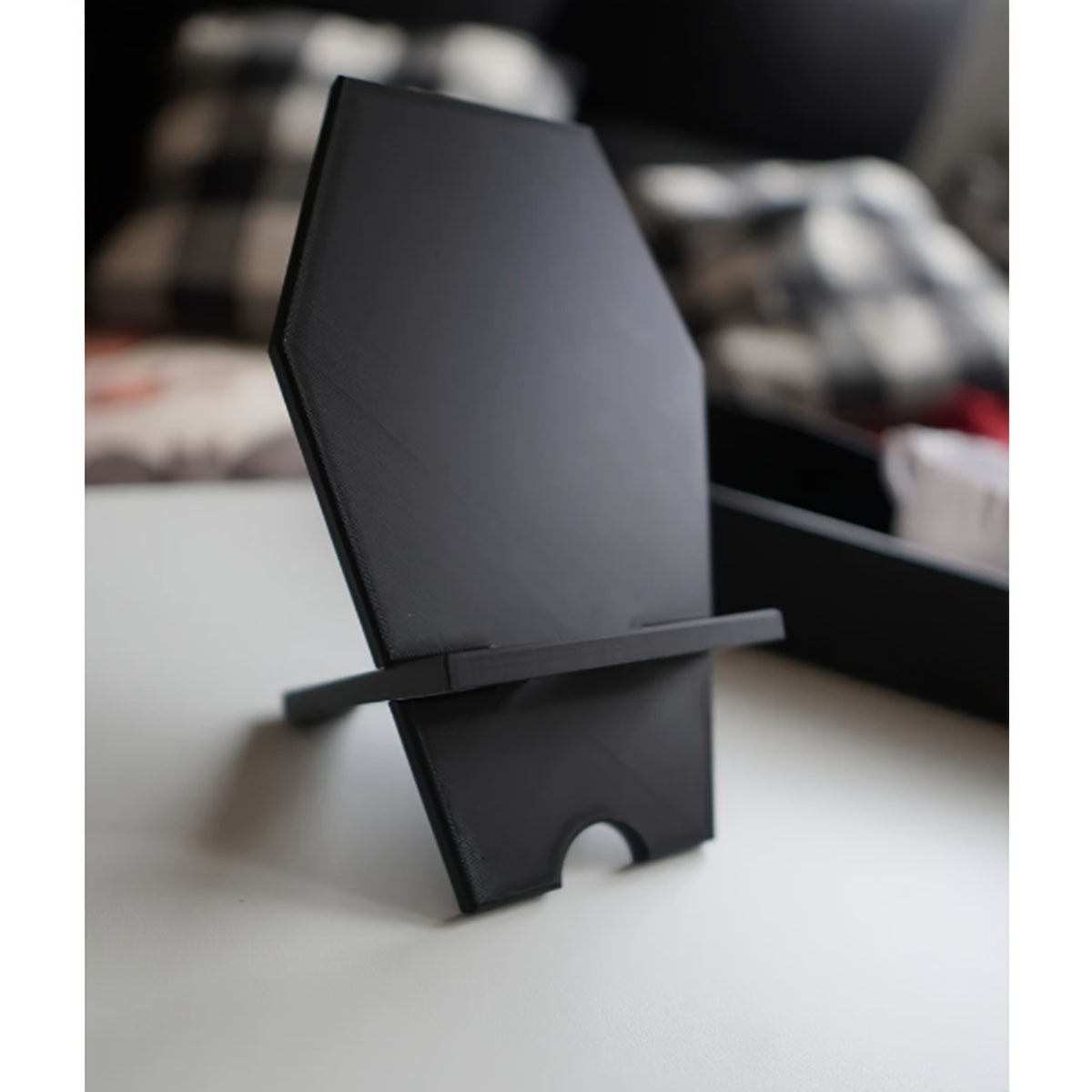 3D Printed Black Coffin Phone Stand