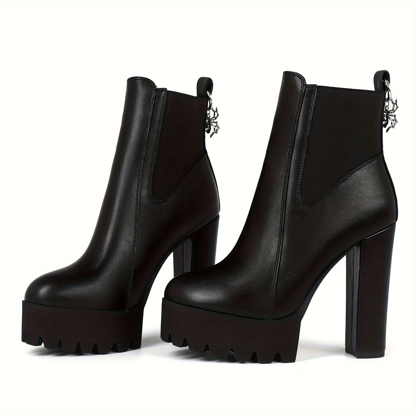 Black Widow Platform Ankle Boots