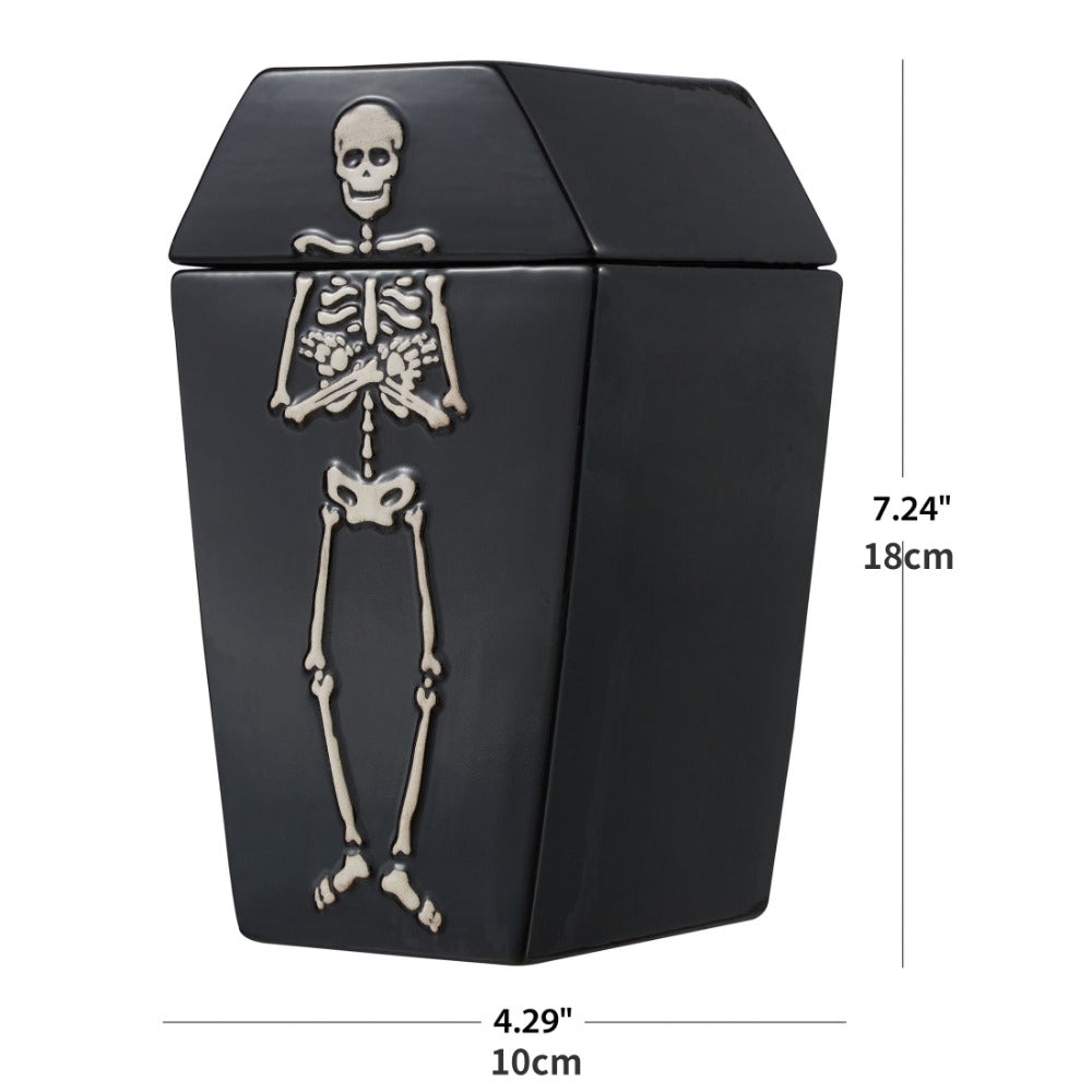 Coffin Shaped Skeleton Jar