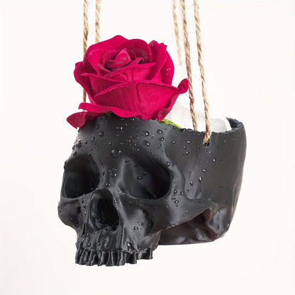 Hanging Skull Head Planter