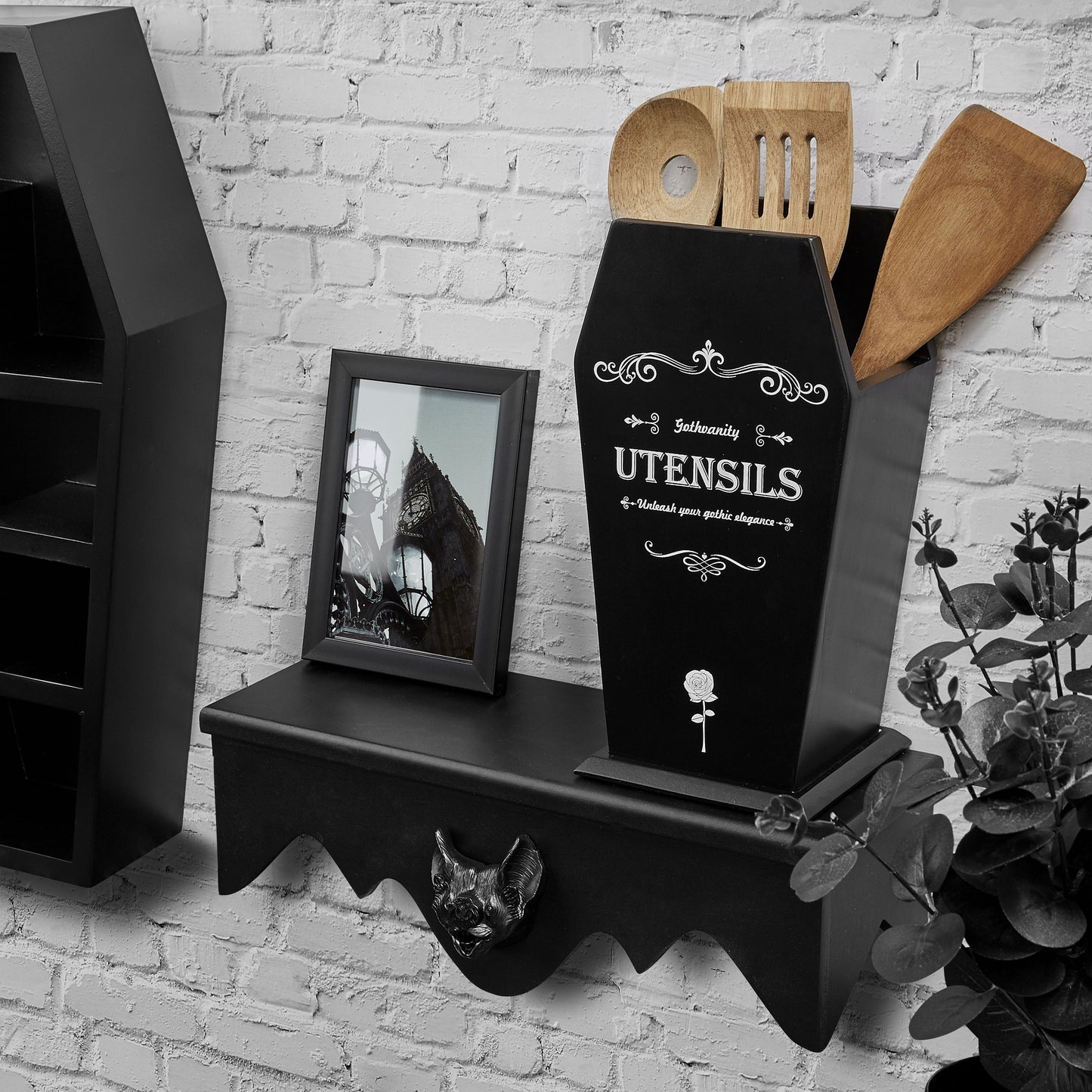 Coffin Kitchen Utensil Holder