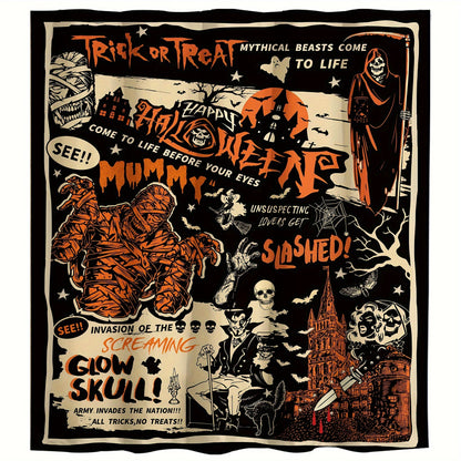 Vintage Halloween Shower Curtain