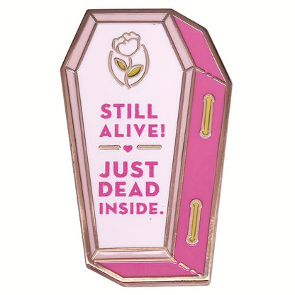 Pink Coffin Enamel Pin