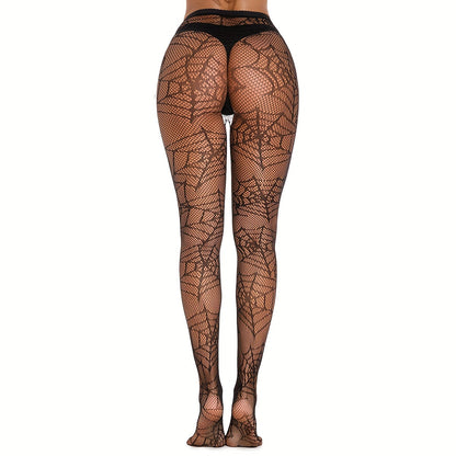 Spider Web Pattern Tights