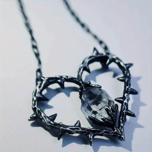 Dark Witch Heart Pendant Necklace