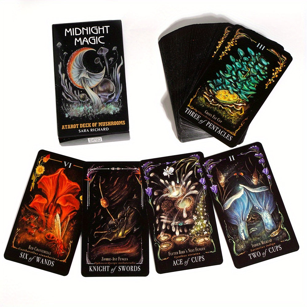 Midnight Magic Mushroom Tarot Cards