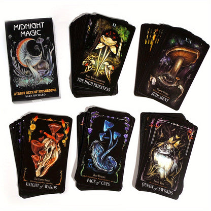 Midnight Magic Mushroom Tarot Cards