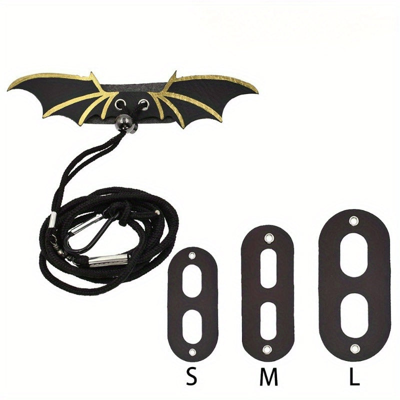 Lizard Leash With Leather Bat Wings