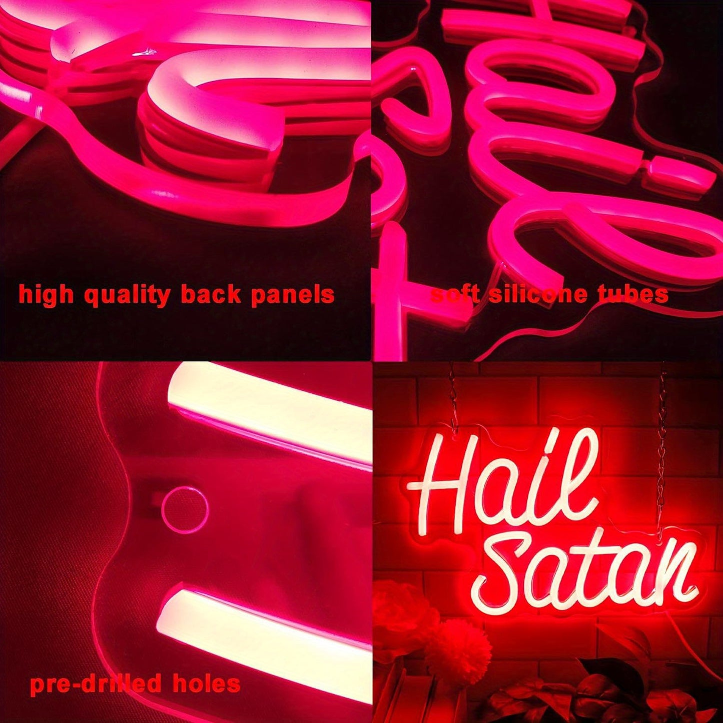 Hail Satan Neon LED Sign