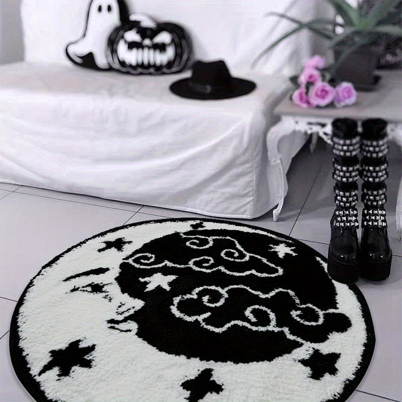 Gothic Moon Child Round Area Rug