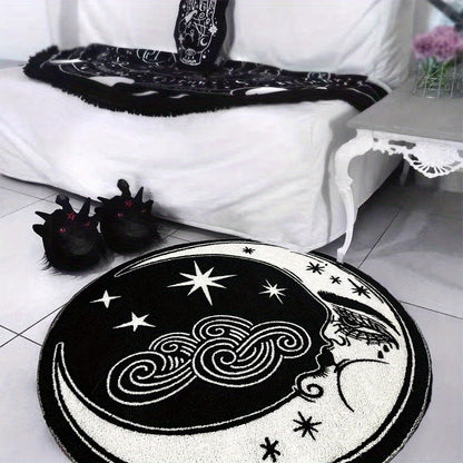 Gothic Moon Child Round Area Rug