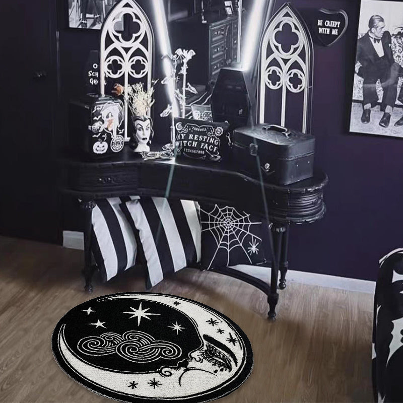 Gothic Moon Child Round Area Rug