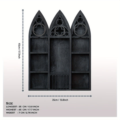 Gothic Cathedral Wood Display Shelf