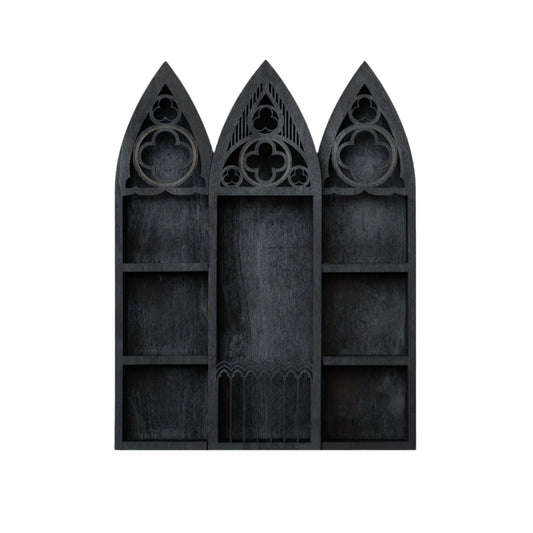 Gothic Cathedral Wood Display Shelf