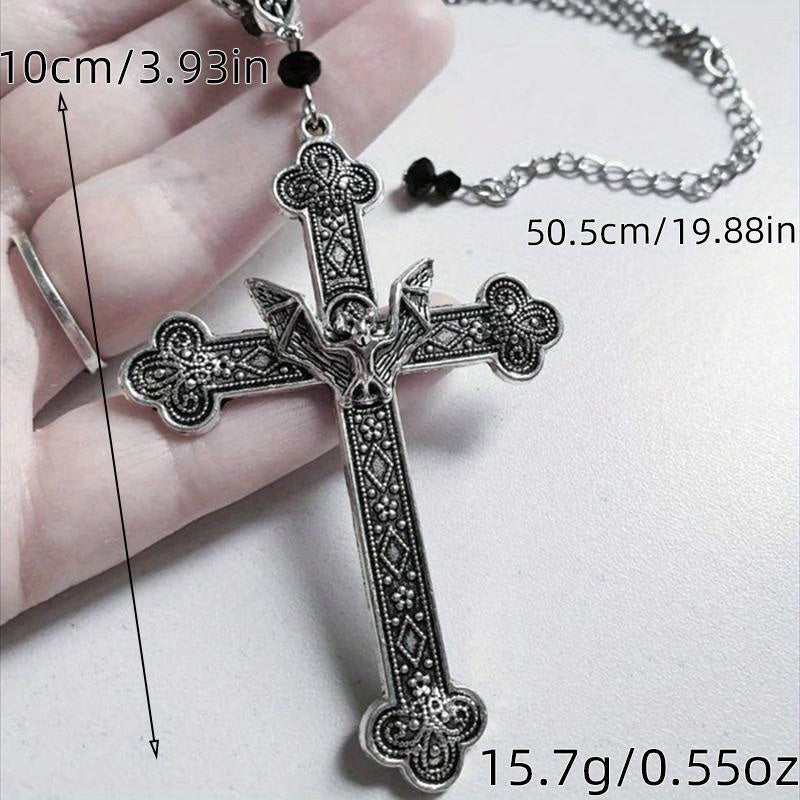 Gothic Victorian Bat Cross Necklace