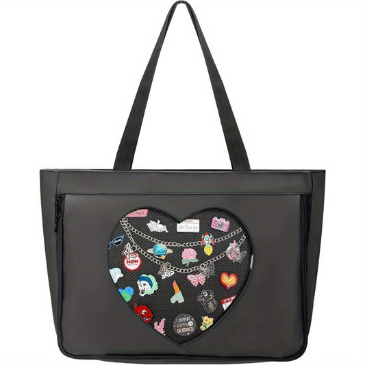 Pin Display Shoulder Bag