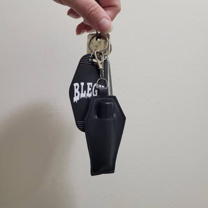 Coffin-Shaped Lipstick Holder Keychain