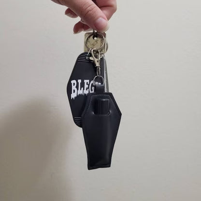 Coffin-Shaped Lipstick Holder Keychain