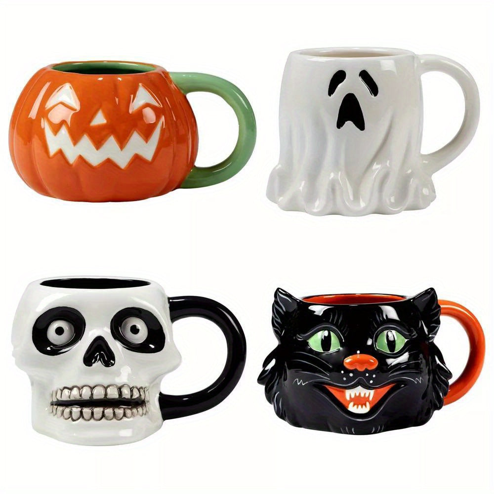 Set of 4 Halloween Themed Mugs