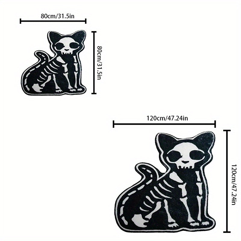 Skeleton Cat Rug