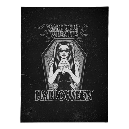 Wake Me Up When Its Halloween Fleece Blanket