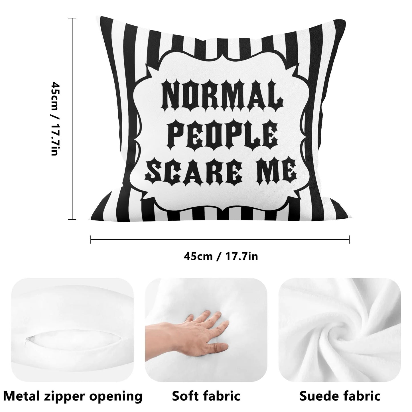 Normal People Scare Me Pillow Case