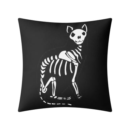 Skeleton Cat Pillow Case