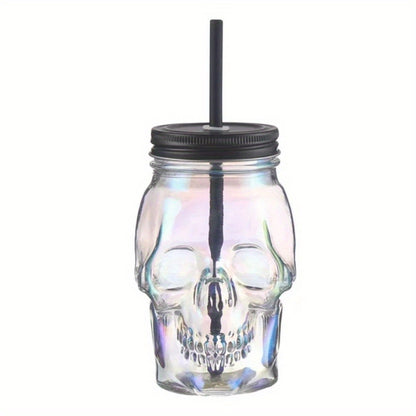 Iridescent Glass Skull Tumbler Pack of 4