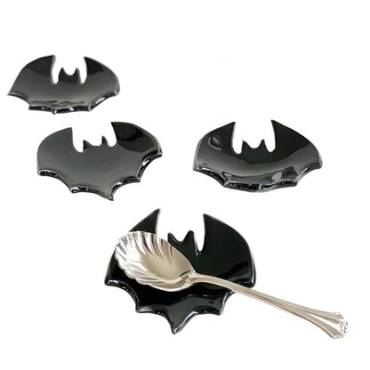 Gothic Bat Ceramic Spoon Rest