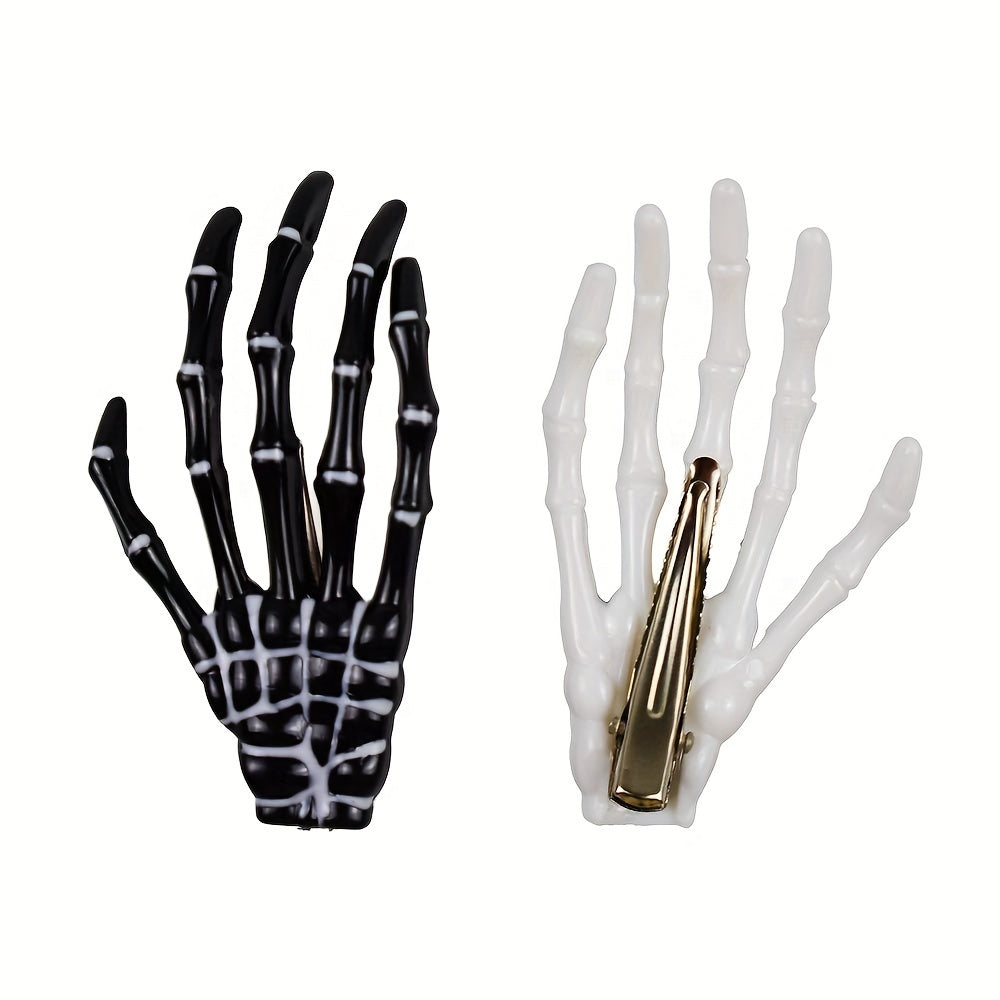 Skeleton Hand Hair Clips