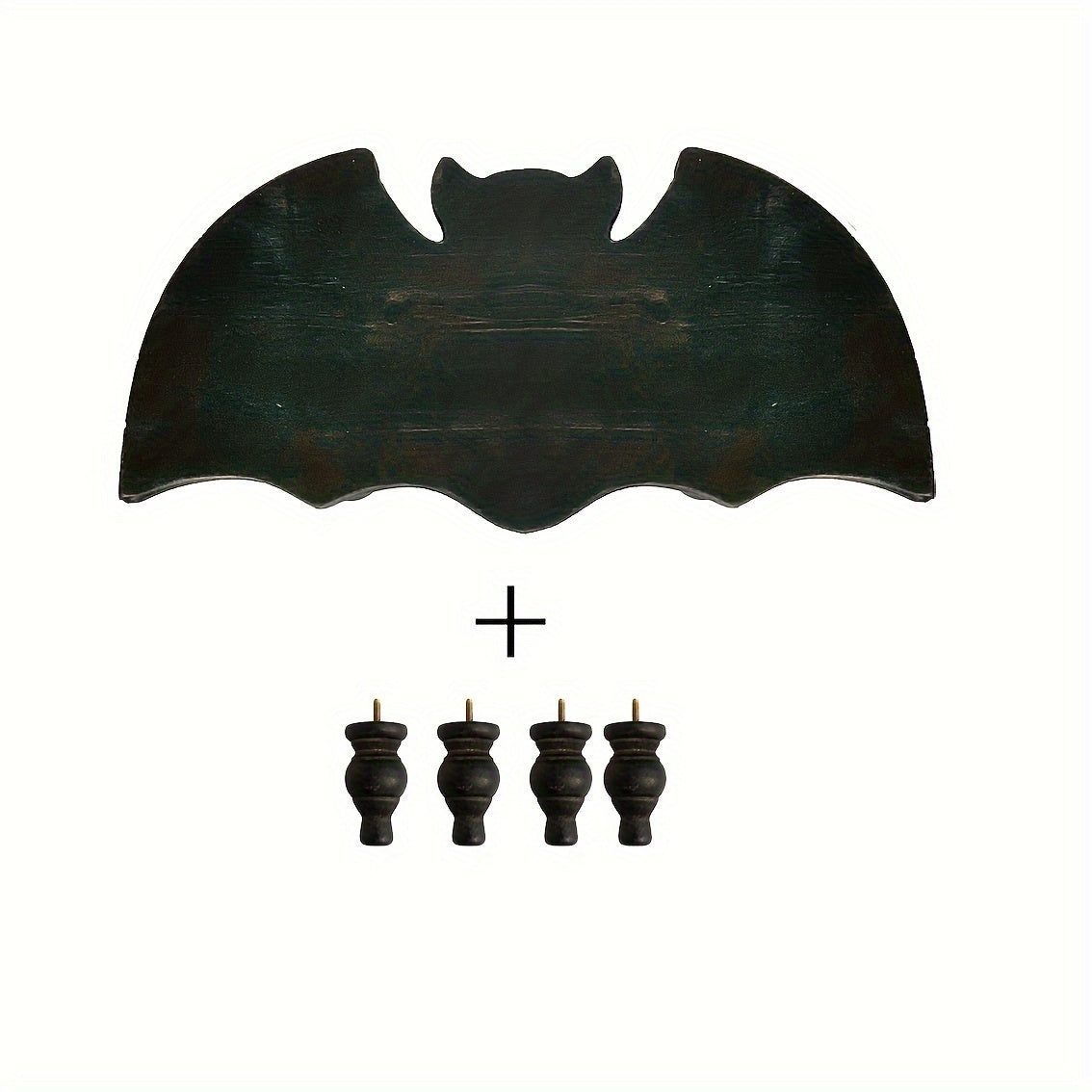 Bat-Shaped Wooden Display Stand