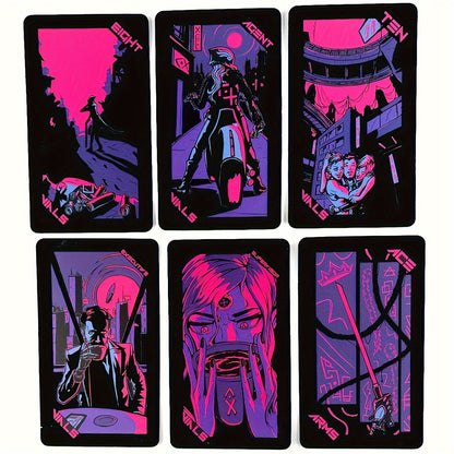 Neon Moon Cyberpunk Tarot Cards