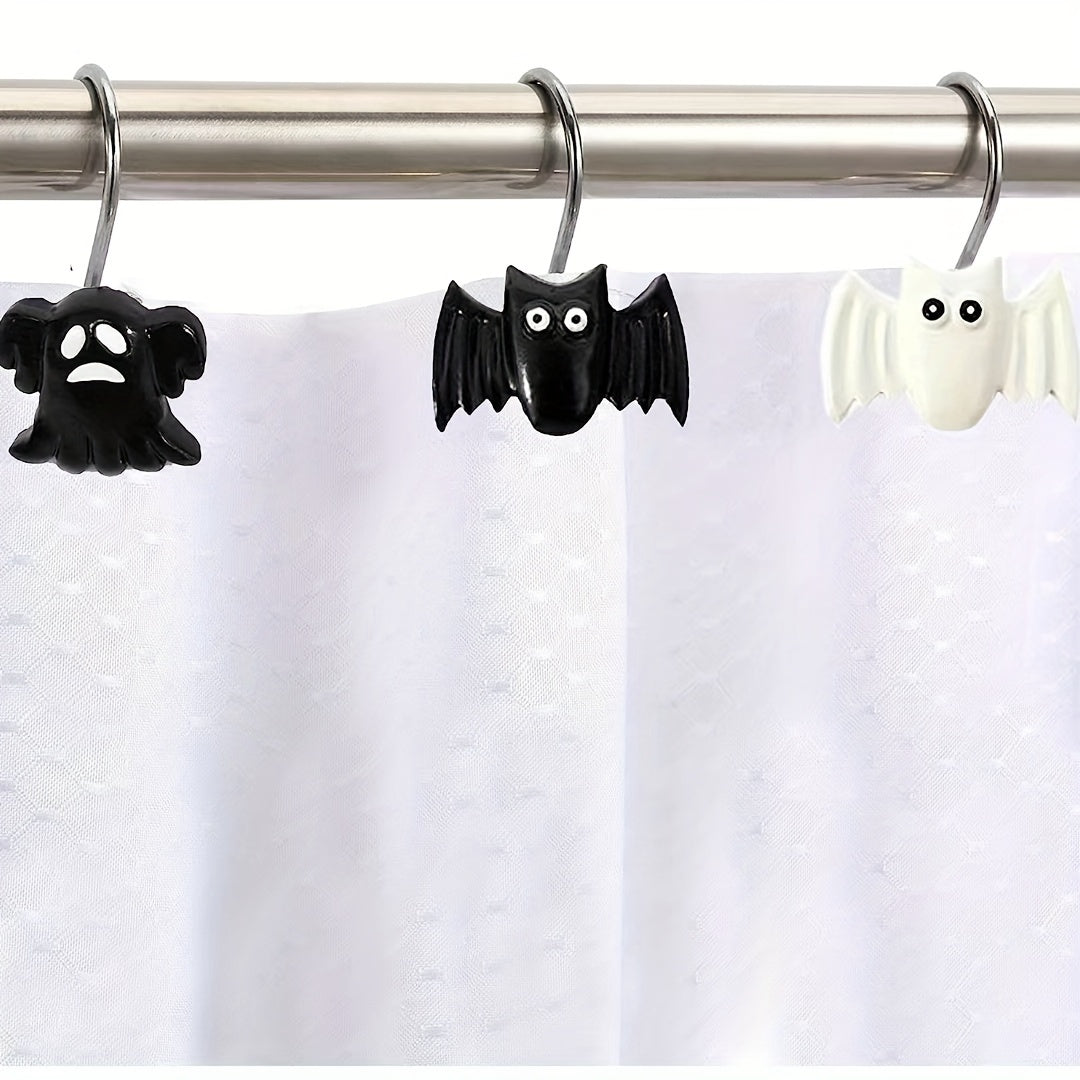 Ghosts and Bats Shower Curtain Hooks