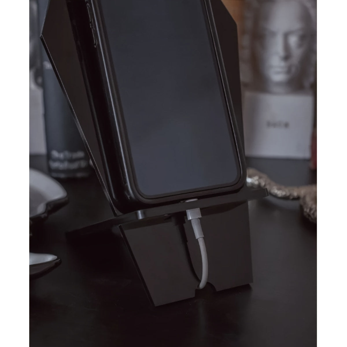 3D Printed Black Coffin Phone Stand