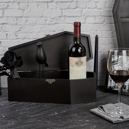 Vintage Coffin-Shaped Wine Box