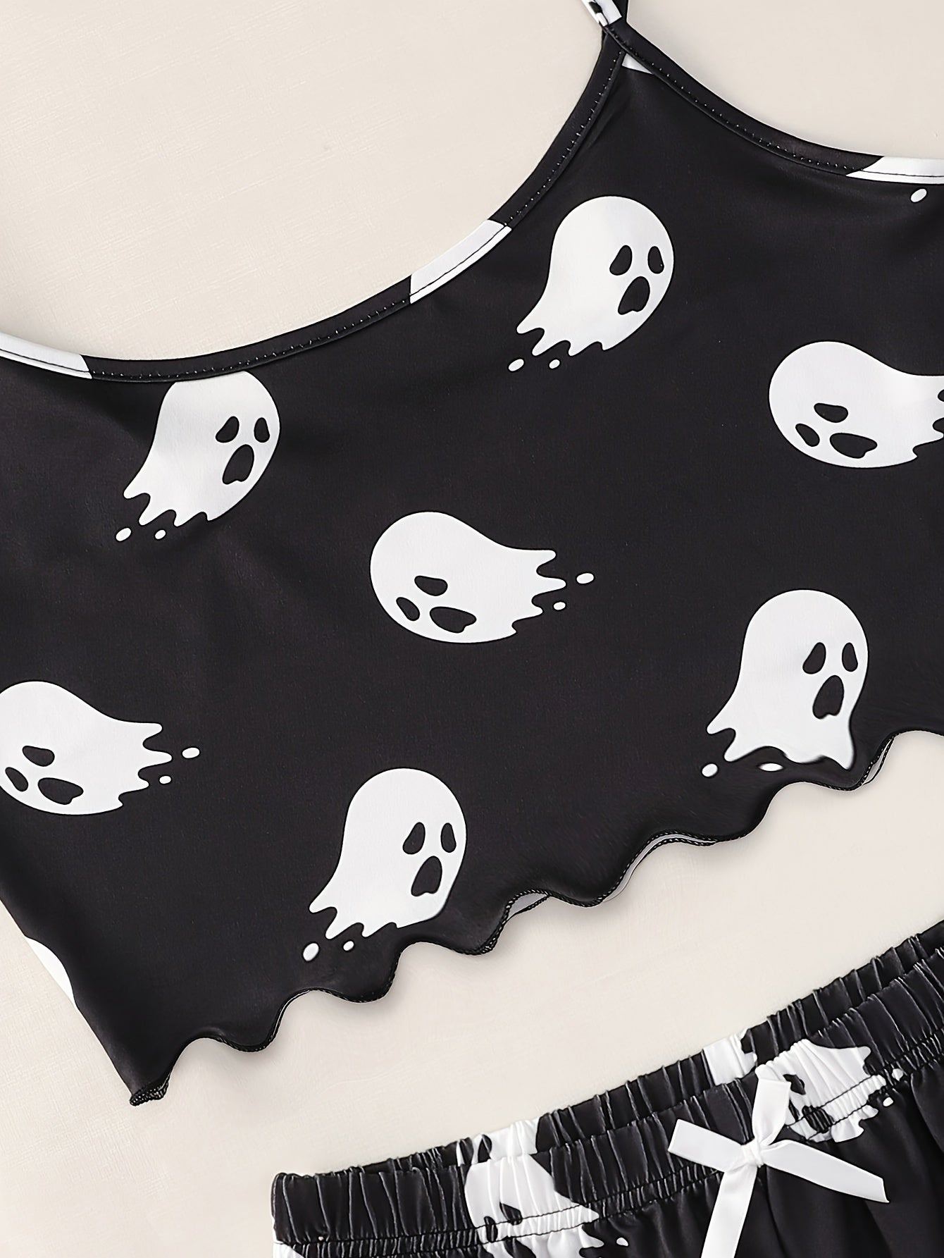 Ghost Print Pajama Set