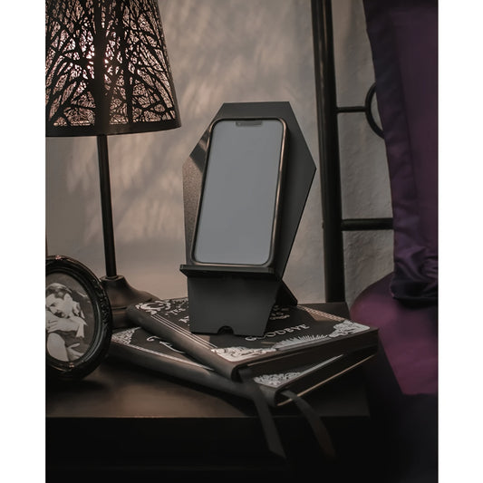 3D Printed Black Coffin Phone Stand