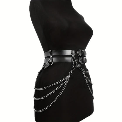 Multi-Layer Chain & Tassel Belt