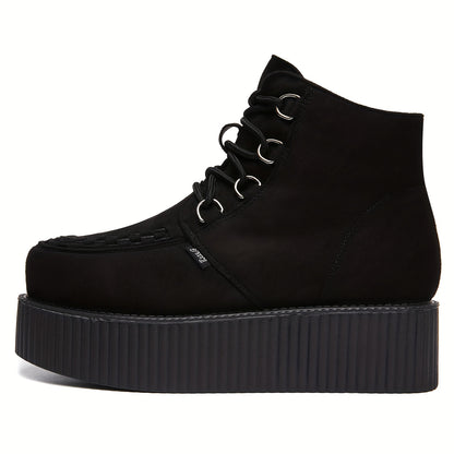 High Top Suede Platform Creepers Shoes