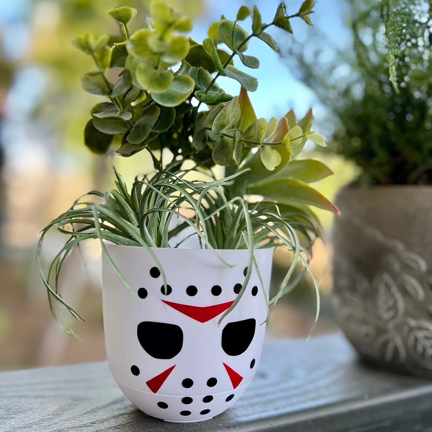 Friday the 13th mask planter