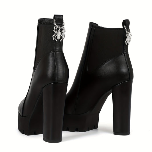 Black Widow Platform Ankle Boots