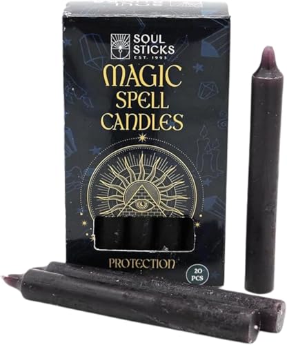 SOUL STICKS Love Magic Spell Chime Taper Candles 20 Pack - Ideal for Altar, Rituals, Ceremonies, Meditation Red Colored Candle for Witchcraft Supplies, Wiccan Supplies and Tools, Candle Clearance