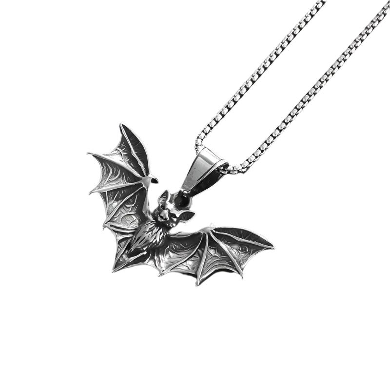 Large Bat Pendant Necklace