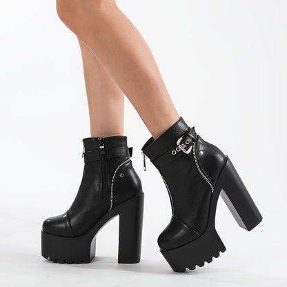 Block Heeled Short Boots