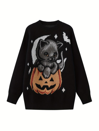 Cat and Pumpkin Sweater