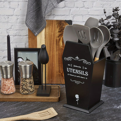 Coffin Kitchen Utensil Holder