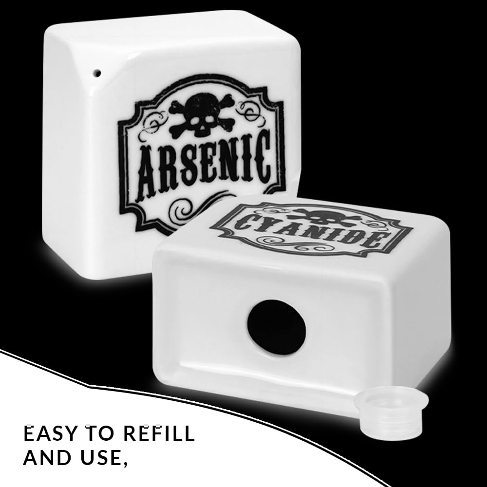 Arsenic and Cyanide salt and pepper shakers