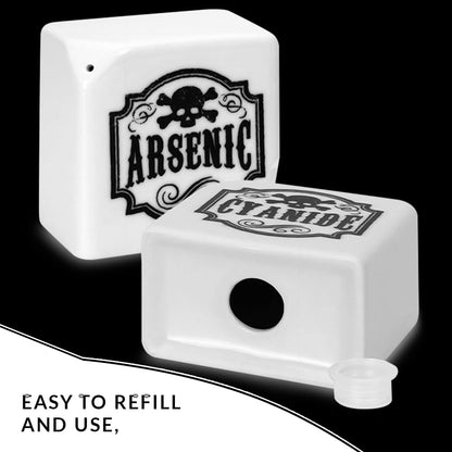 Arsenic and Cyanide salt and pepper shakers